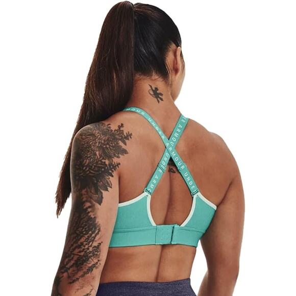 Under Armour Women's Infinity Mid Impact Bra-LIGHT GREEN -X-SMALL-NWT-C175 - Picture 2 of 4